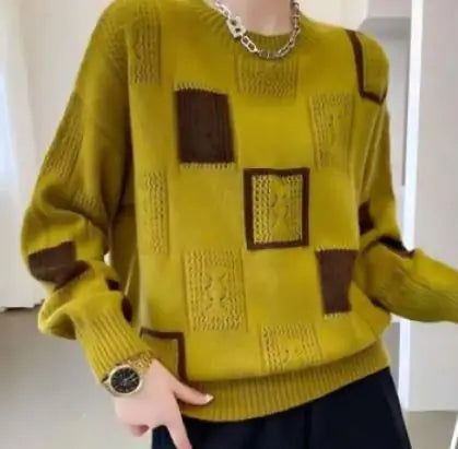 Women's Knitted Round Neck Long Sweater