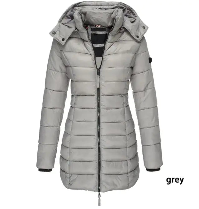 Mid-length Slim-fit Quilted Jacket