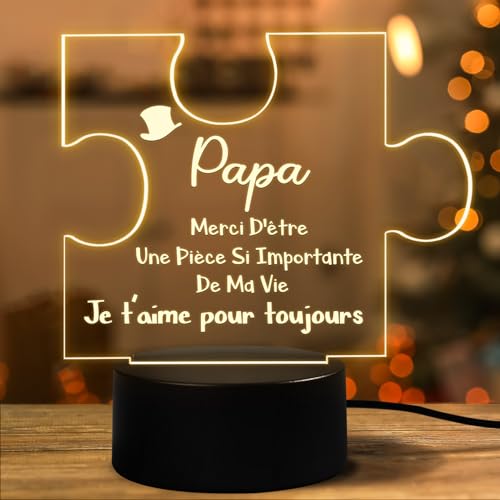 Idee Cadeau Femme - Veilleuse en Acrylique Amour Cadeau Saint Valentin Noel Anniversaire Femme Homme, ST Valentin Cadeaux Amoureux Lampe pour Copain, Amie, épouse, Mari, Couple, Mamie, Amis