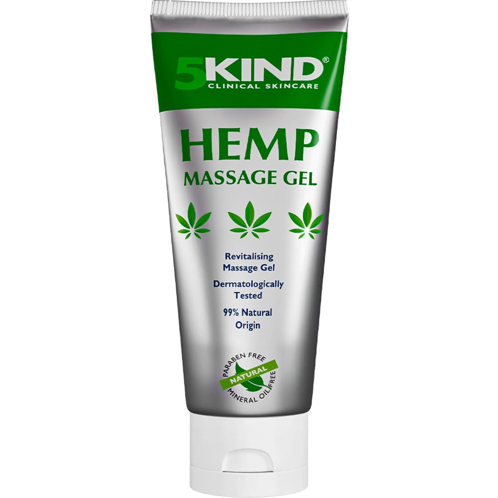 5kind Crème au chanvre ultra puissante 300ml - Huile de chanvre et arnica ultra puissantes - Pour les muscles, pieds, genoux, cou, épaules - Gel de massage riche en extraits naturels