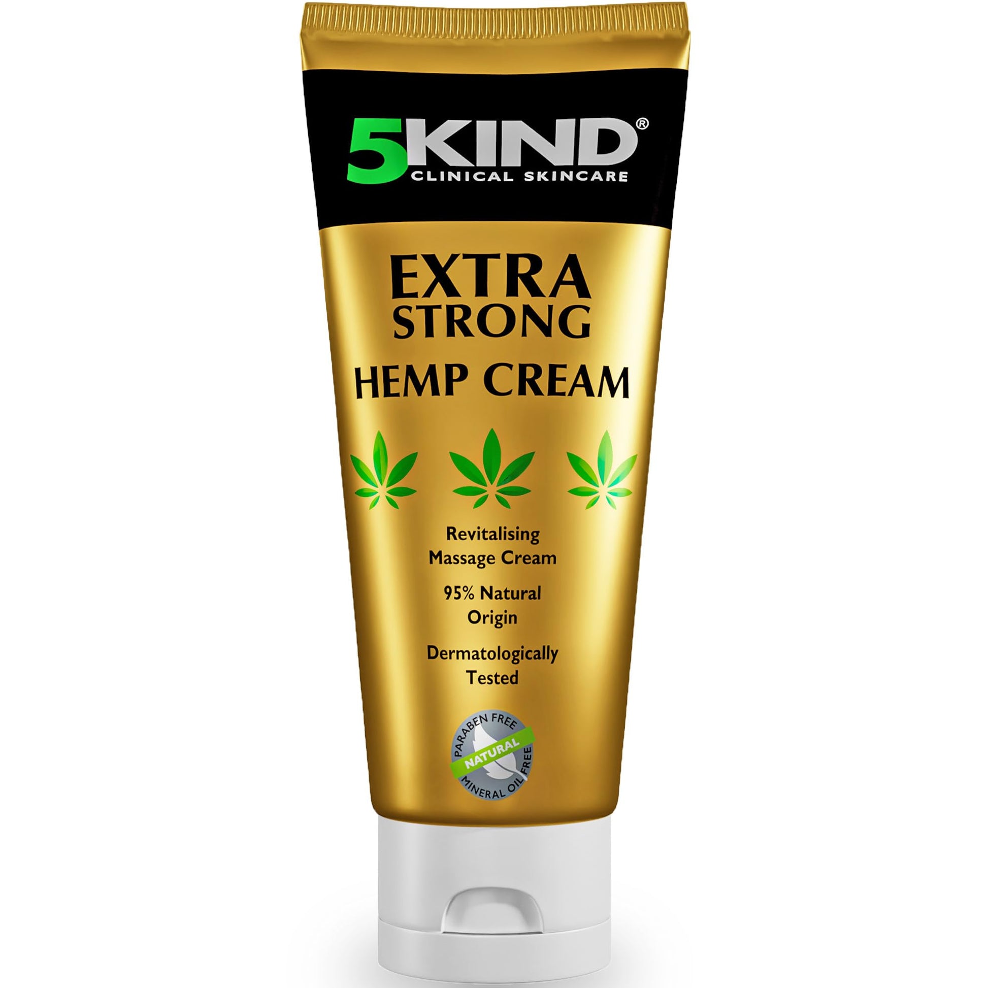 5kind Crème au chanvre ultra puissante 300ml - Huile de chanvre et arnica ultra puissantes - Pour les muscles, pieds, genoux, cou, épaules - Gel de massage riche en extraits naturels