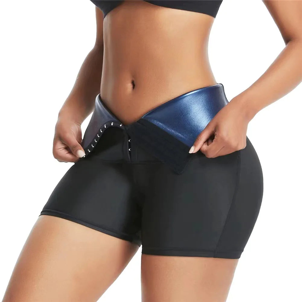 Shorts Abdominaux à Boutons pour Levage de Hanche et Sueur Intensive