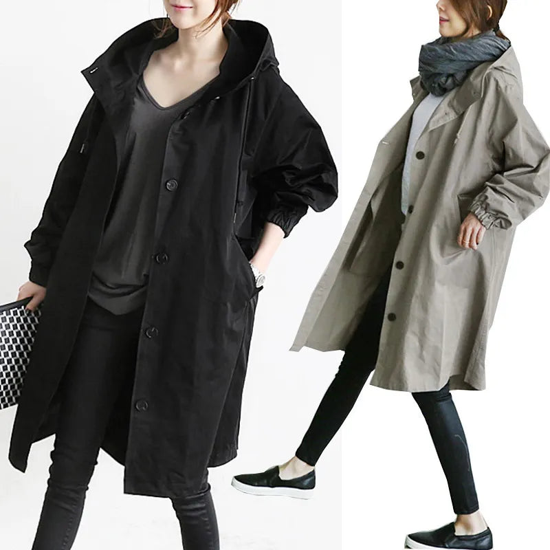 Oversized Women's Korean Style Slim Windbreaker