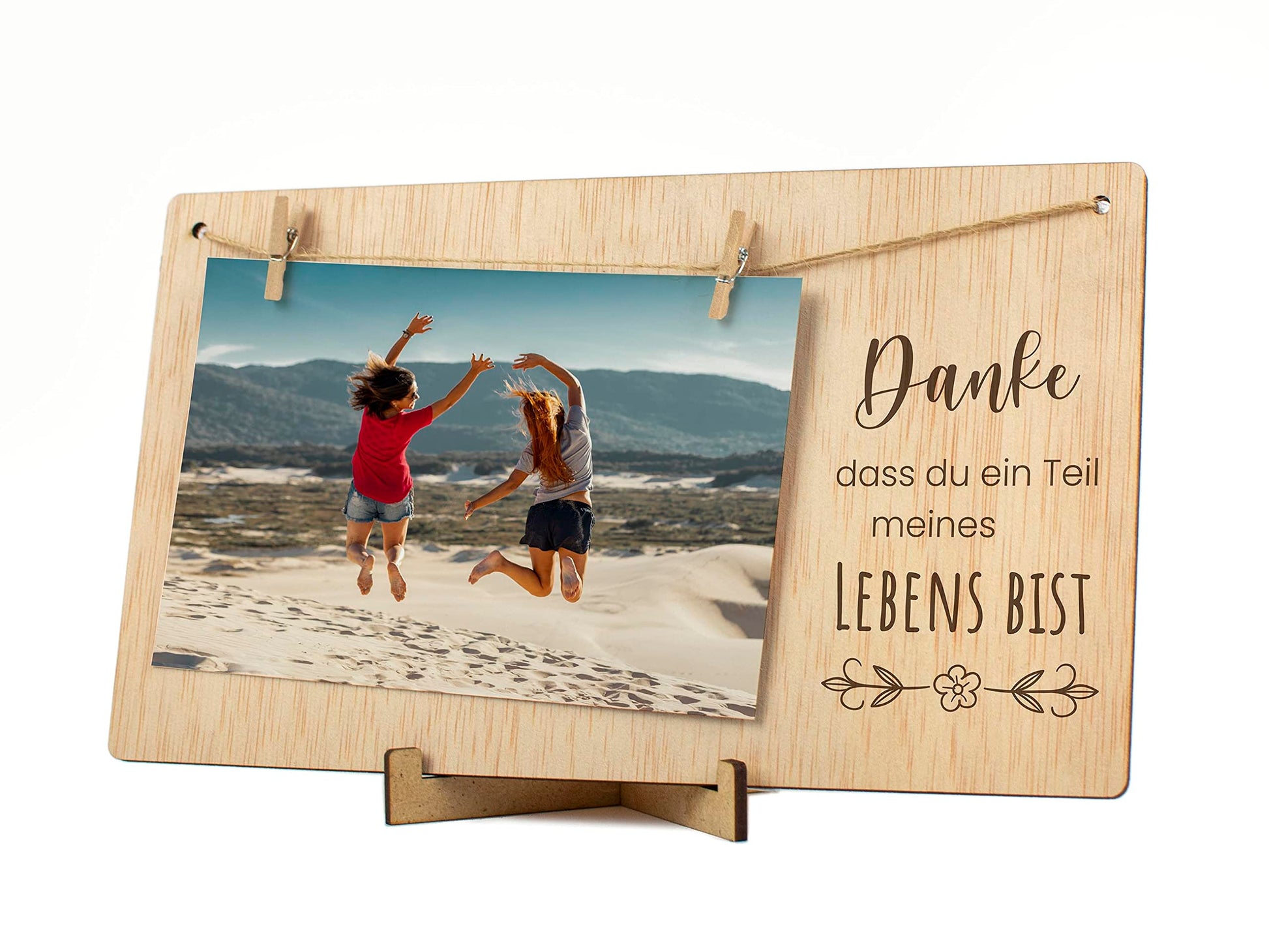 CONTRAXT Cadre album photo Saint Valentin. Cadre support tableau porte cadeaux détails idées originales bonne saint valentin amoureux pele mele photo mural corde pince bois Homme Femme (Couples FR)