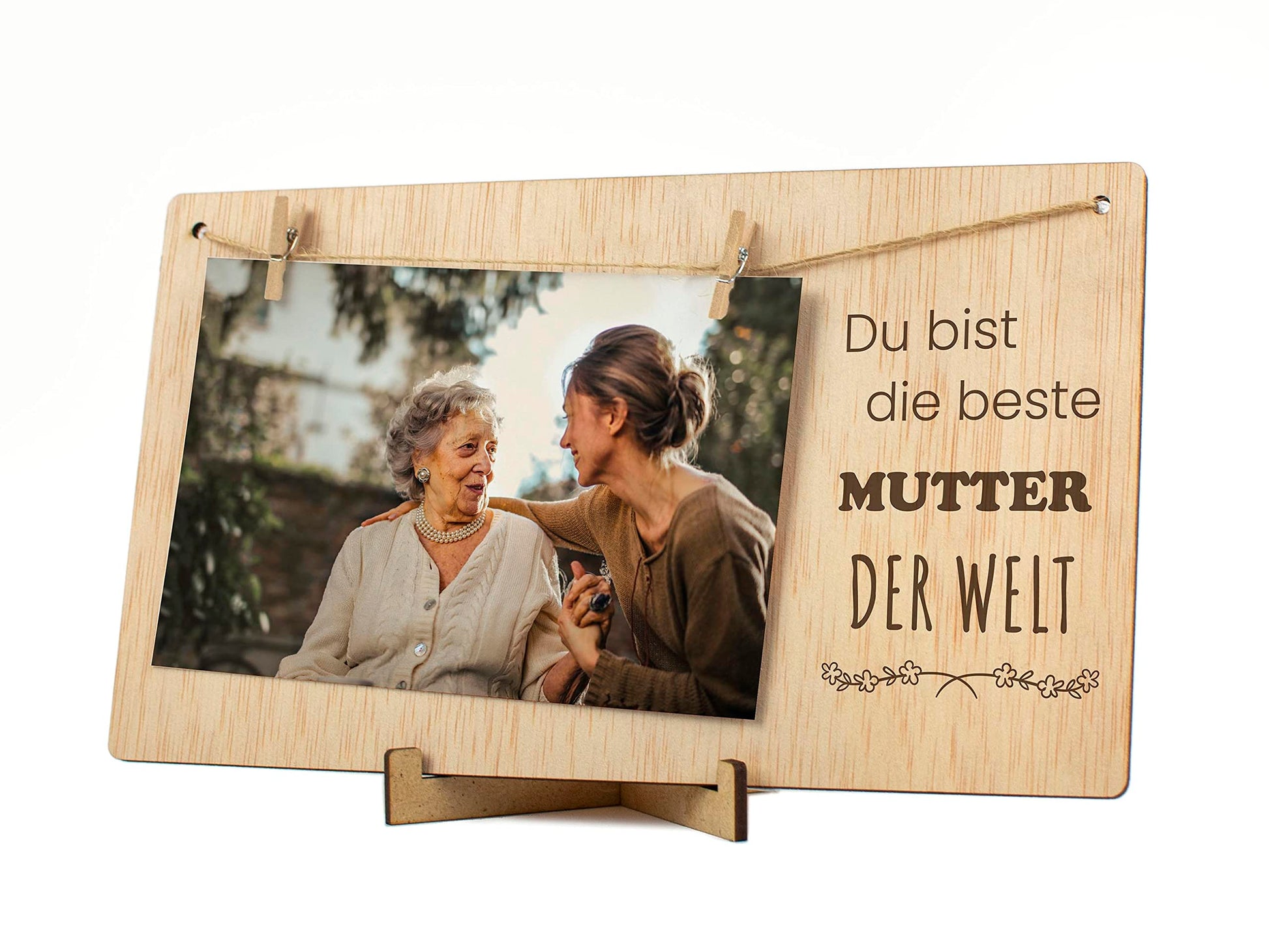 CONTRAXT Cadre album photo Saint Valentin. Cadre support tableau porte cadeaux détails idées originales bonne saint valentin amoureux pele mele photo mural corde pince bois Homme Femme (Couples FR)