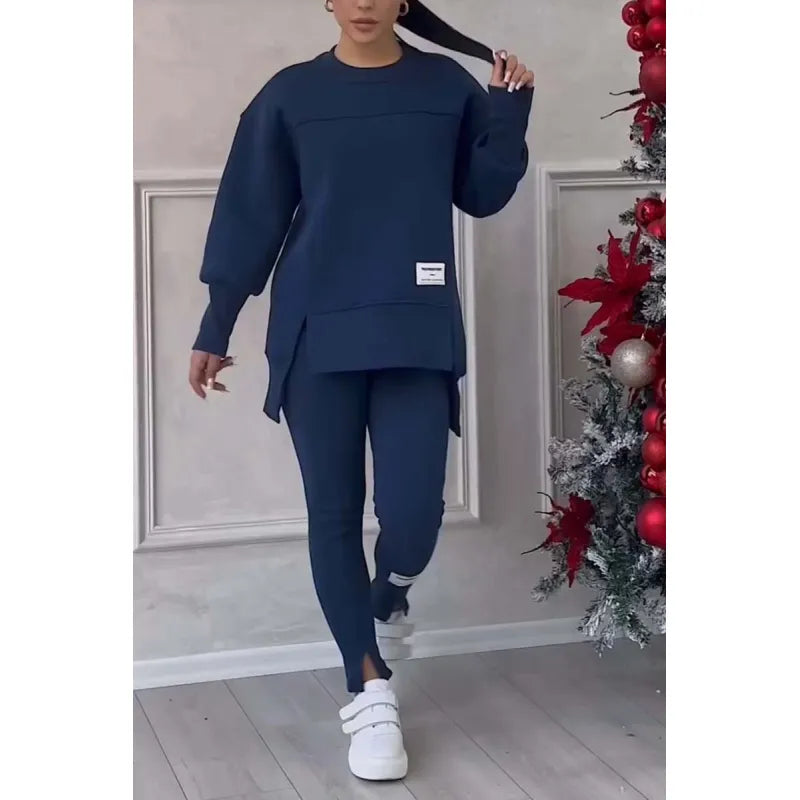 Ensemble Leggings et Pull Imprimé à Manches Longues pour Femme