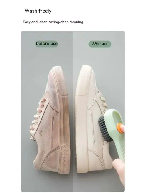 Brosse à Chaussures Liquide Multifonctionnelle avec Presse Intégrée