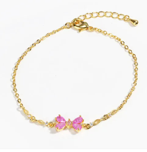 Bracelet Rhinestone Nœud Doux