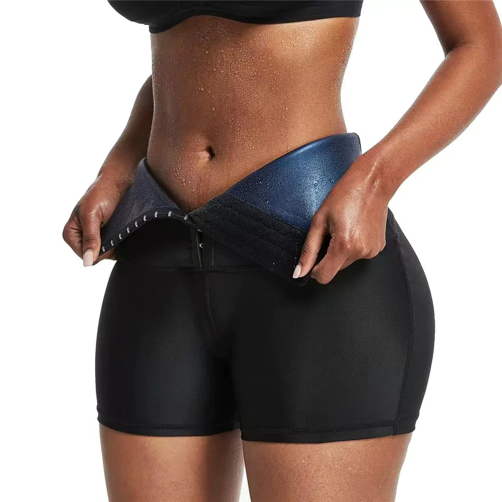 Shorts Abdominaux à Boutons pour Levage de Hanche et Sueur Intensive