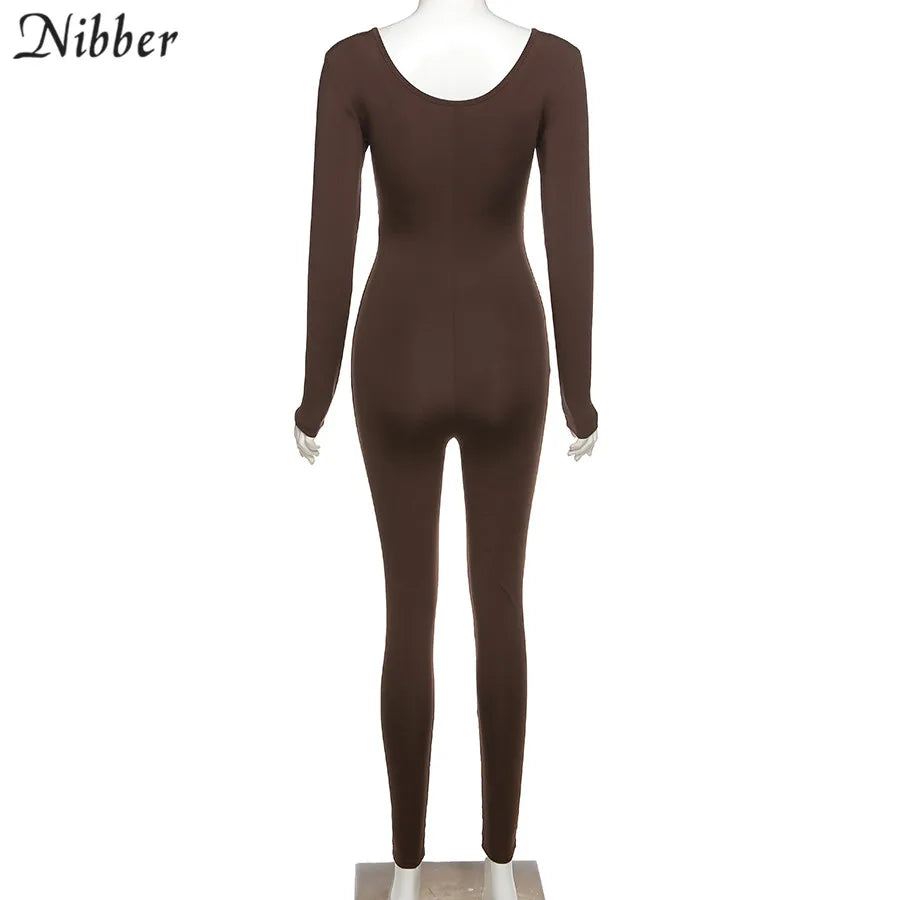 Nibber-Barboteuses de fitness pour femmes, Combishort basique, Vêtements décontractés, Marron, Activité, Streetwear, Salopette, Y2K, 2023