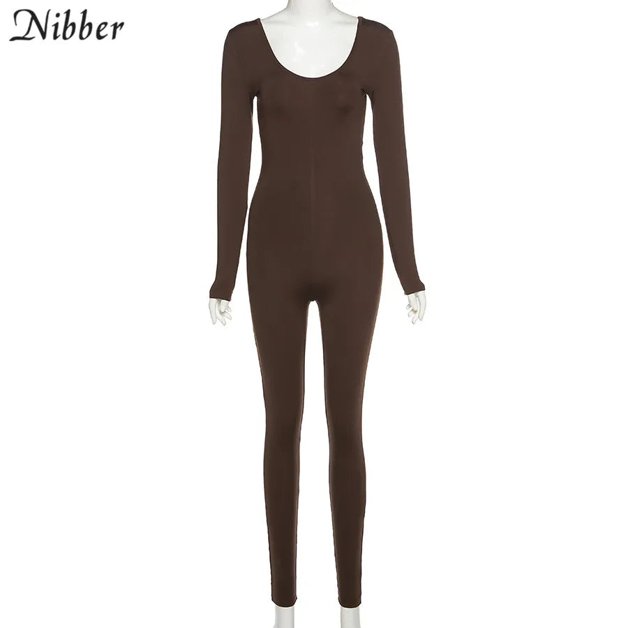 Nibber-Barboteuses de fitness pour femmes, Combishort basique, Vêtements décontractés, Marron, Activité, Streetwear, Salopette, Y2K, 2023