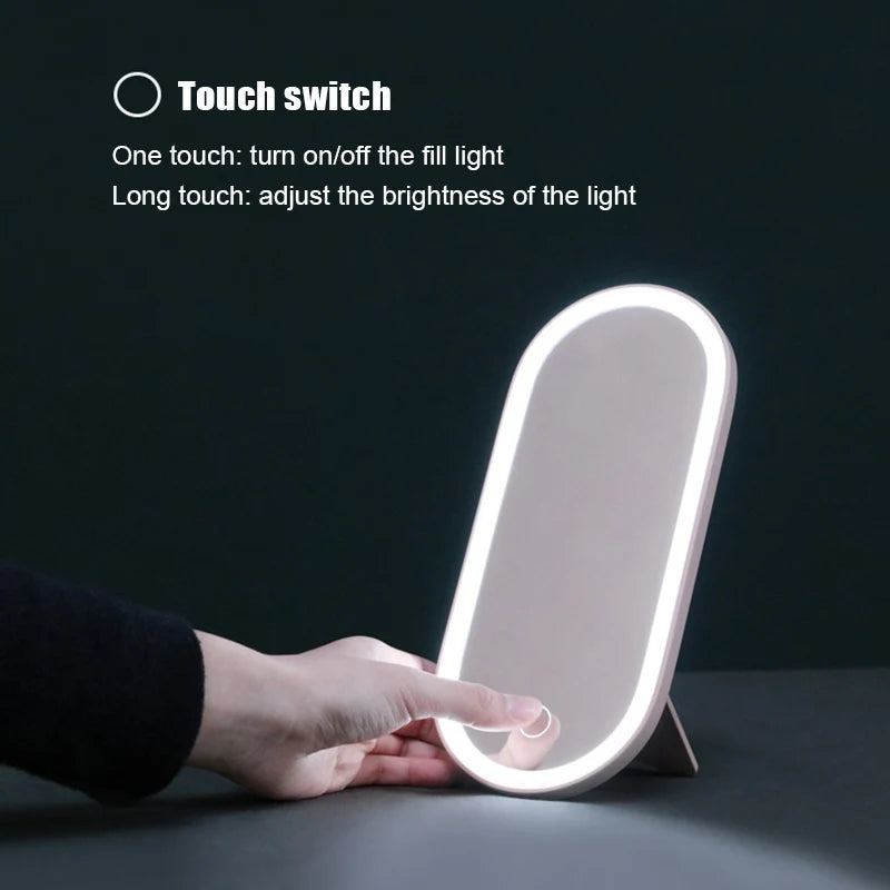 Nouvelle boîte de maquillage Portable pour femmes, avec miroir éclairé par LED, organisateur de rangement de cosmétiques en voyage, 2020