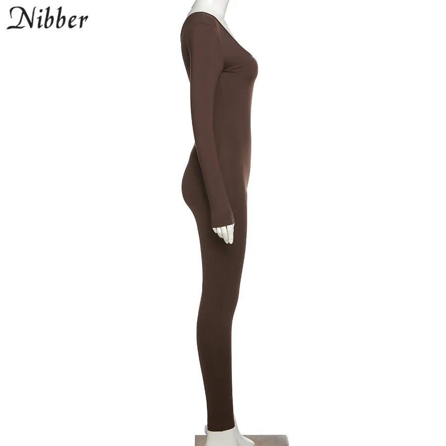 Nibber-Barboteuses de fitness pour femmes, Combishort basique, Vêtements décontractés, Marron, Activité, Streetwear, Salopette, Y2K, 2023