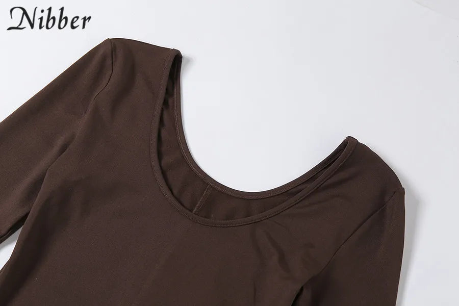 Nibber-Barboteuses de fitness pour femmes, Combishort basique, Vêtements décontractés, Marron, Activité, Streetwear, Salopette, Y2K, 2023