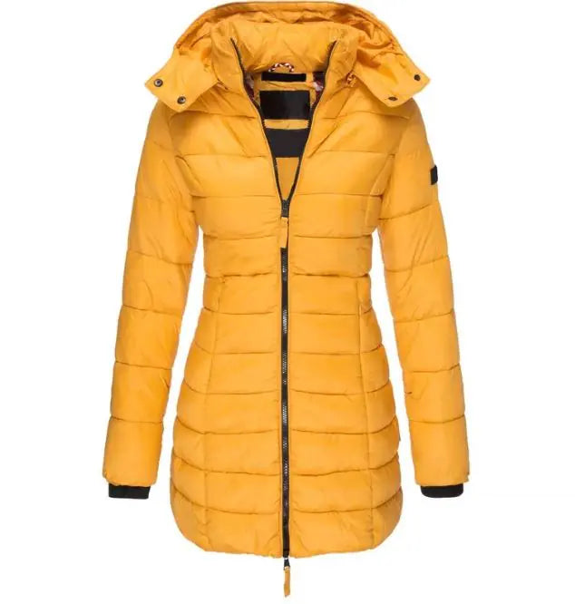 Mid-length Slim-fit Quilted Jacket