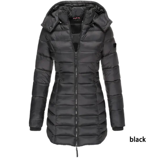 Mid-length Slim-fit Quilted Jacket