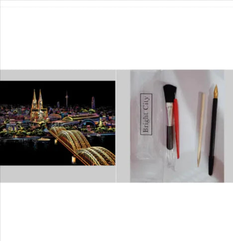 City Night Scratch Art Kit