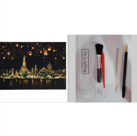 City Night Scratch Art Kit