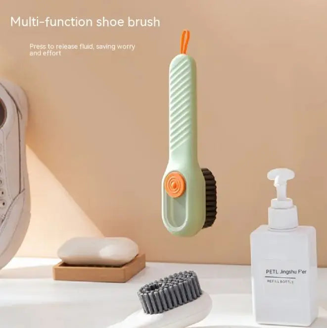 Brosse à Chaussures Liquide Multifonctionnelle avec Presse Intégrée