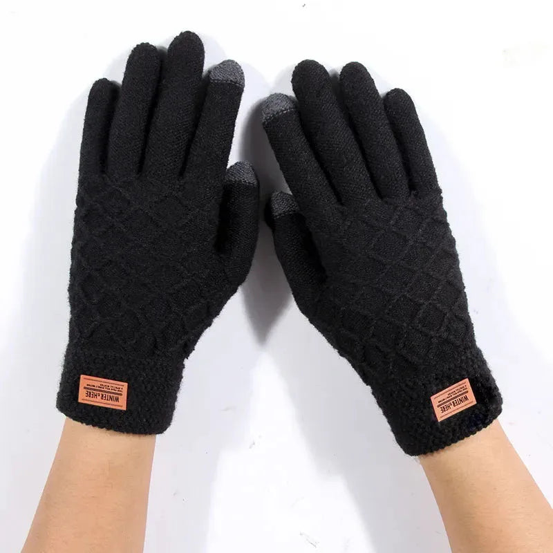 Gants d'équitation en plein air pour hommes, version automne et hiver, écran tactile, UNIS issement du velours, accessoires cadeaux, 1/2 pièces