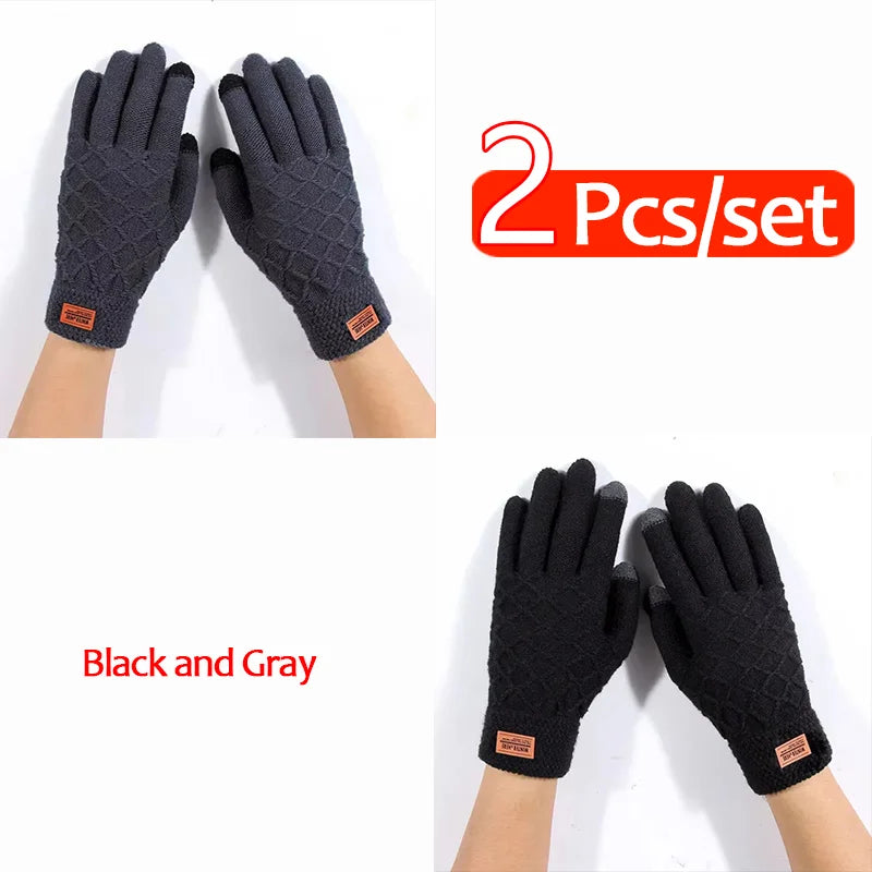 Gants d'équitation en plein air pour hommes, version automne et hiver, écran tactile, UNIS issement du velours, accessoires cadeaux, 1/2 pièces