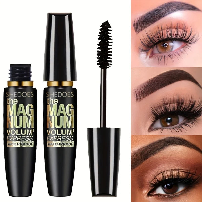 Mascara noir 4D, fibre liquide, imperméable, UNIS issant, allongeant, curling