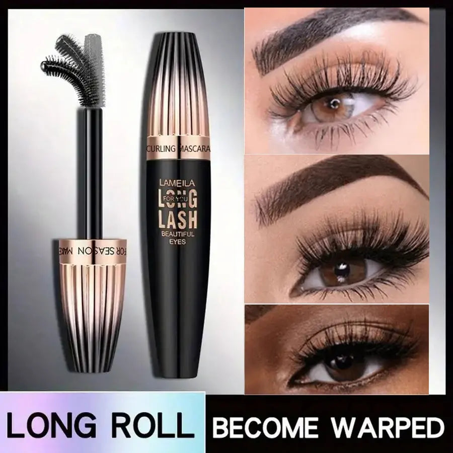 Mascara étanche 4D, outils de maquillage pour les yeux, longue tenue, résistant aux bavures, bouclé, crypté, dodu