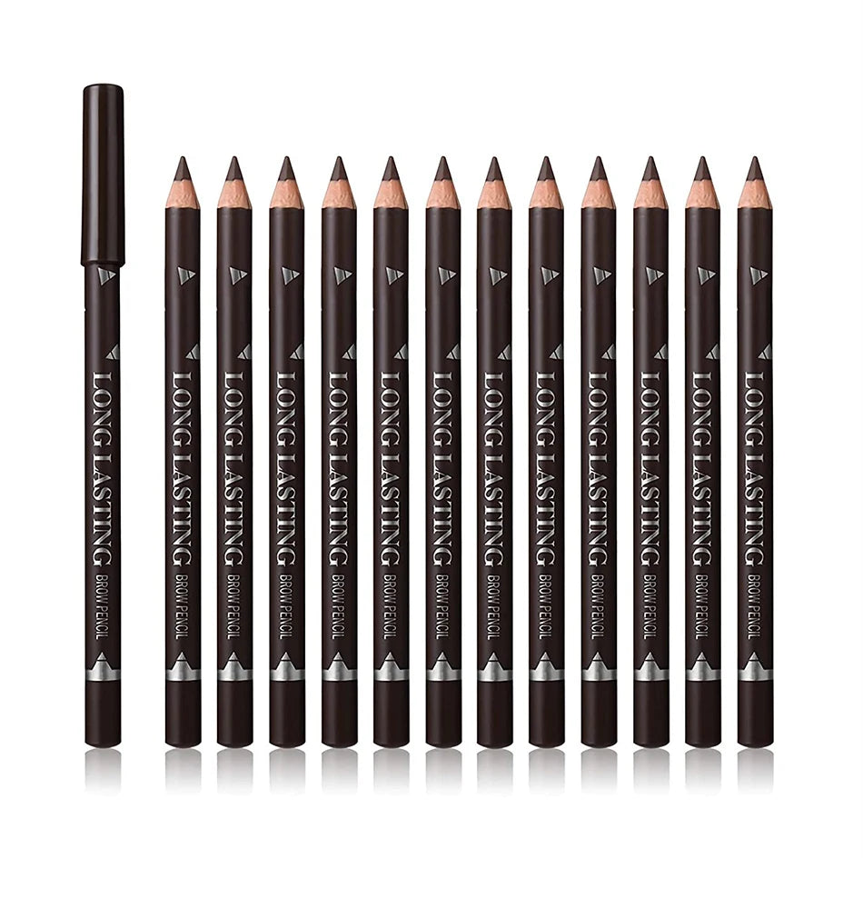 Crayon à Sourcils Imperméable Professionnel pour Femme, Stylo de Maquillage pour les Yeux, Document Facile, Naturel, Noir, Marron, Cosmétique, Outil de miles EyebloggTool, 6/12 Pièces