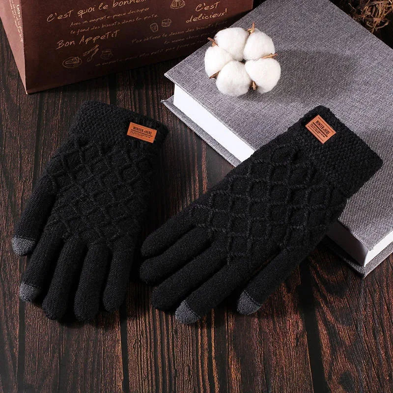 Gants d'équitation en plein air pour hommes, version automne et hiver, écran tactile, UNIS issement du velours, accessoires cadeaux, 1/2 pièces