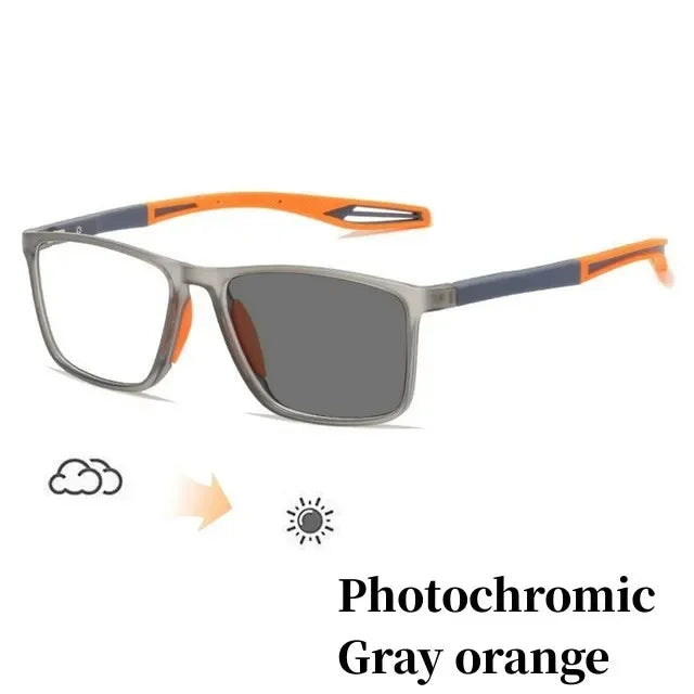 Lunettes photochromiques ultralégères pour hommes et femmes, lunettes de myopie, lunettes de soleil proxy, lunettes de document vintage, monture TR90, 0 à-4.0