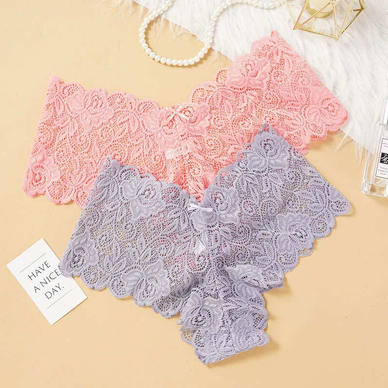 Sexy Floral Lace Panties Women Briefs Low Waist Soft Lingerie Comfortable Female Underwear Girls Intimates Panties