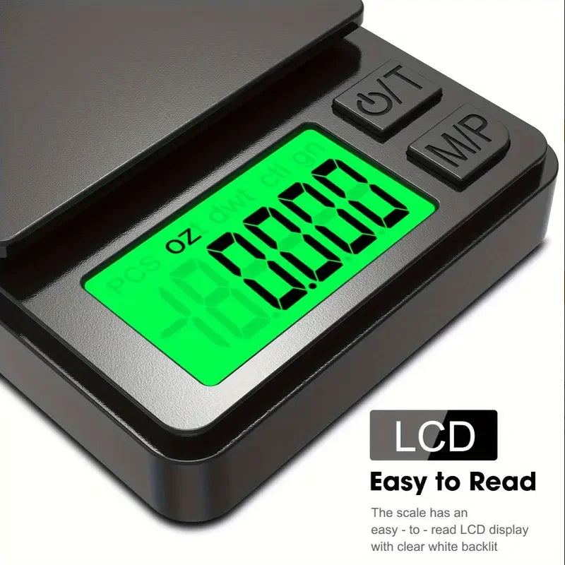 Mini balance de poche de précision avec écran LCD rétro4.2, balance numérique pour grammes, aliments, bijoux, onces, céréales, voyage, 1000g x 0.1g