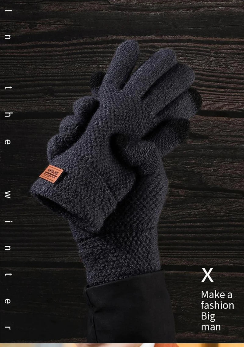 Gants d'équitation en plein air pour hommes, version automne et hiver, écran tactile, UNIS issement du velours, accessoires cadeaux, 1/2 pièces