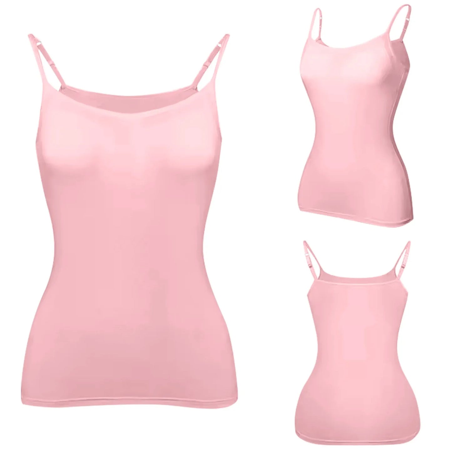 Soutien-gorge rembourré pour femme, haut précieux, camisole réglable, soutien-gorge intégré, camisole spaghetti en modal, vêtements de fitness