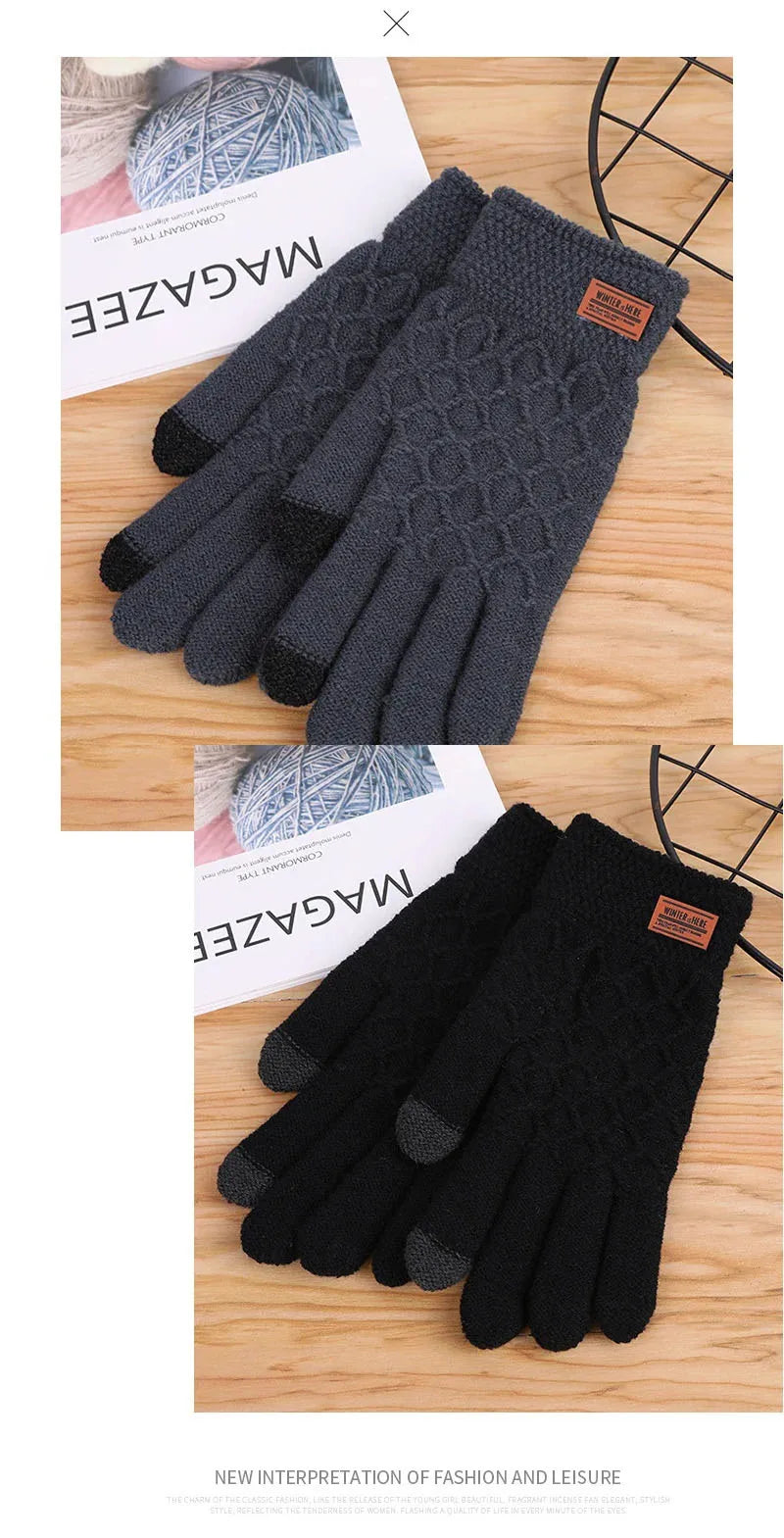 Gants d'équitation en plein air pour hommes, version automne et hiver, écran tactile, UNIS issement du velours, accessoires cadeaux, 1/2 pièces