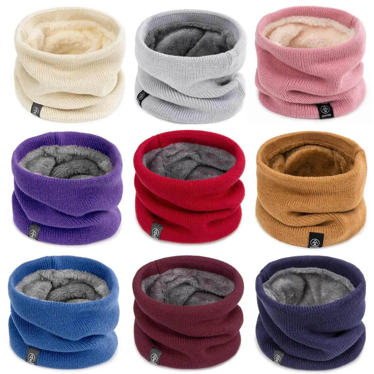 Cache-cou silencieux en peluche pour femme, écharpe bandana en laine, anneau de sourire, optique Buff, bande de sauna en cachemire, masque de ski, hiver solide, ogo