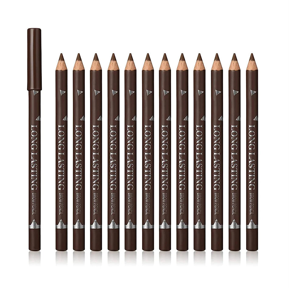 Crayon à Sourcils Imperméable Professionnel pour Femme, Stylo de Maquillage pour les Yeux, Document Facile, Naturel, Noir, Marron, Cosmétique, Outil de miles EyebloggTool, 6/12 Pièces