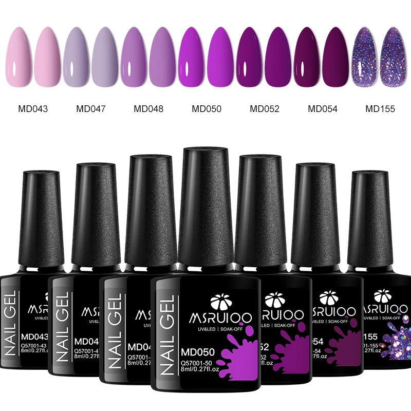 Ensemble de vernis à ongles gel UV, kit de manucure longue durée, design d'art d'ongle bricolage, tout pour la décoration, trempage, peinture, 7 pièces