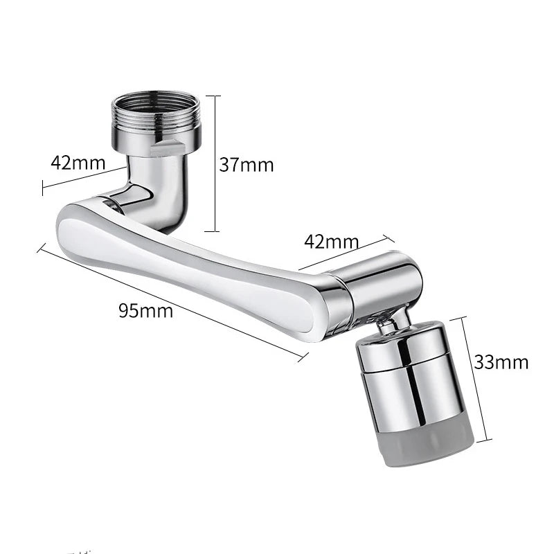 Extension de buse de robinet d'eau en acier inoxydable, pulvérisateur universel, aérateur HOmall, 2 modes de pulvérisation, 1080 °