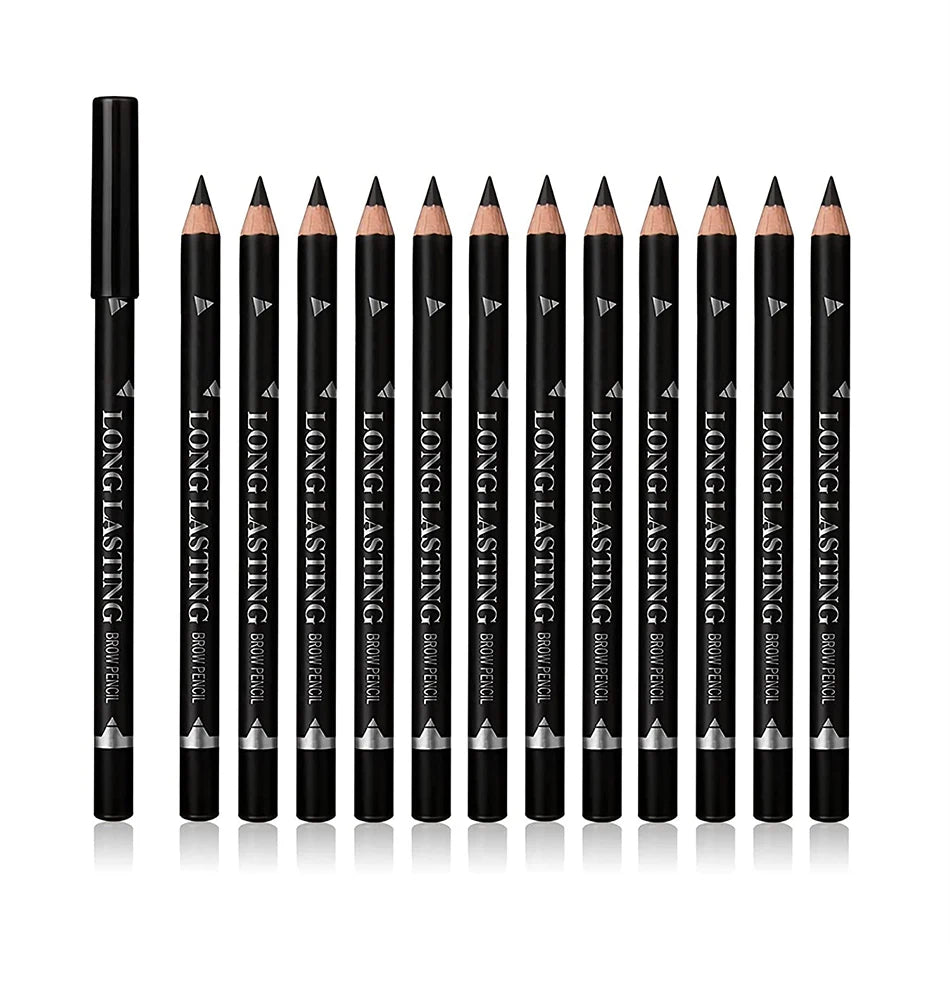 Crayon à Sourcils Imperméable Professionnel pour Femme, Stylo de Maquillage pour les Yeux, Document Facile, Naturel, Noir, Marron, Cosmétique, Outil de miles EyebloggTool, 6/12 Pièces