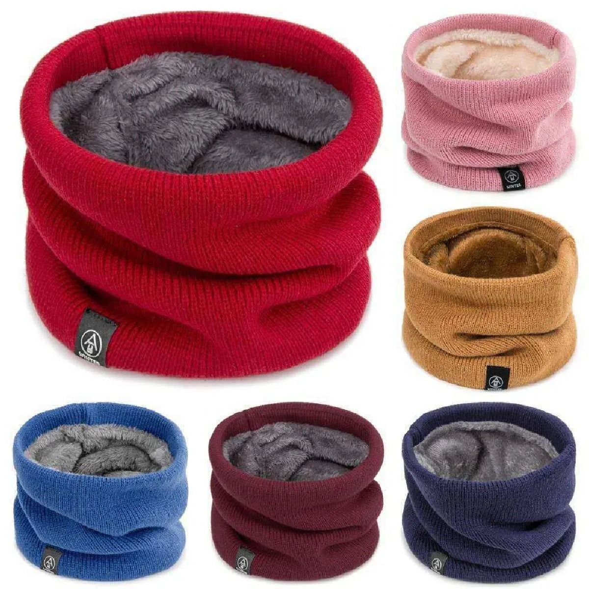 Cache-cou silencieux en peluche pour femme, écharpe bandana en laine, anneau de sourire, optique Buff, bande de sauna en cachemire, masque de ski, hiver solide, ogo