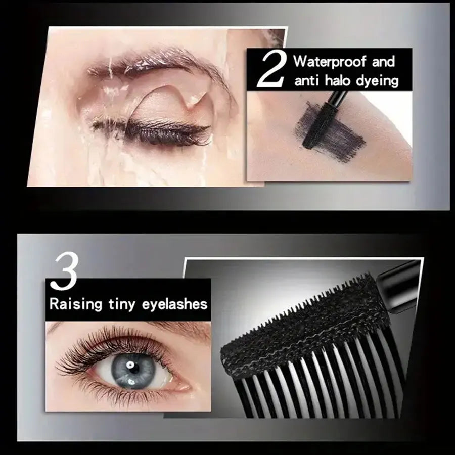 Mascara étanche 4D, outils de maquillage pour les yeux, longue tenue, résistant aux bavures, bouclé, crypté, dodu