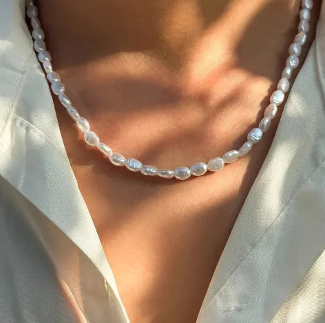 Men's Baroque Pearl Necklace