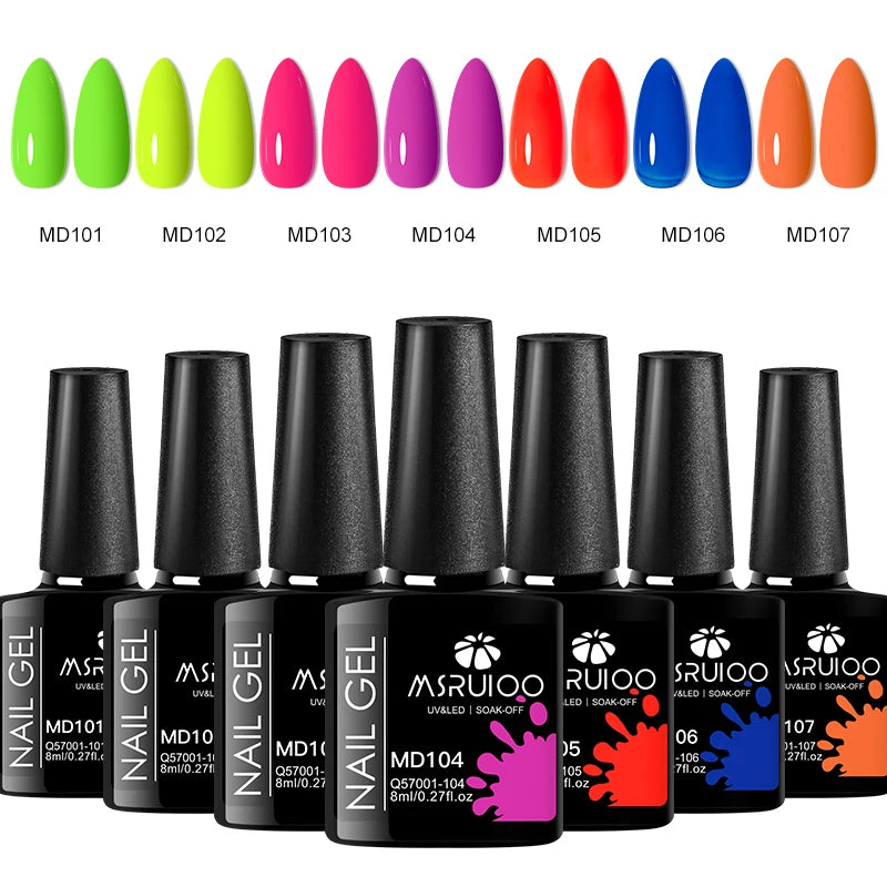 Ensemble de vernis à ongles gel UV, kit de manucure longue durée, design d'art d'ongle bricolage, tout pour la décoration, trempage, peinture, 7 pièces