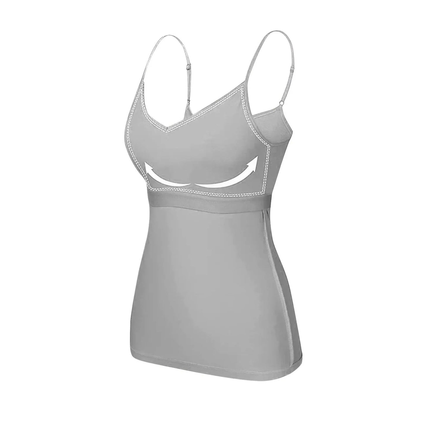 Soutien-gorge rembourré pour femme, haut précieux, camisole réglable, soutien-gorge intégré, camisole spaghetti en modal, vêtements de fitness