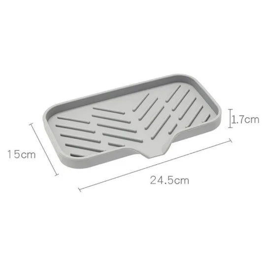 Évier en silicone avec vidange Regina, éponge, support de rangement, seau, brosse à récurer, évier supérieur, rangement T1, évaluation de cuisine