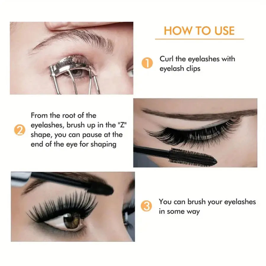 Mascara étanche 4D, outils de maquillage pour les yeux, longue tenue, résistant aux bavures, bouclé, crypté, dodu