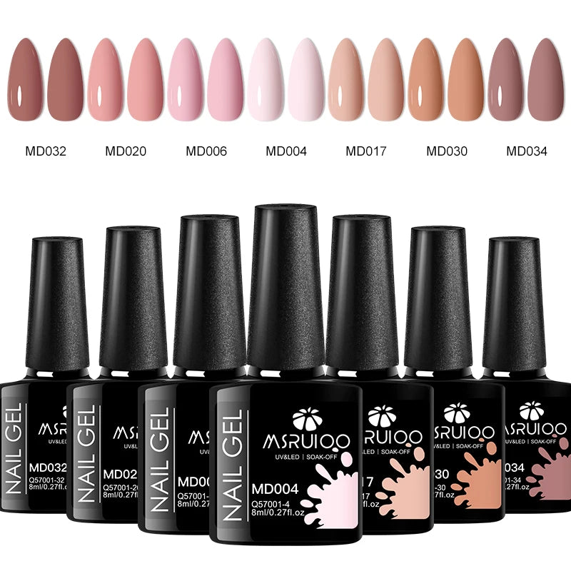 Ensemble de vernis à ongles gel UV, kit de manucure longue durée, design d'art d'ongle bricolage, tout pour la décoration, trempage, peinture, 7 pièces