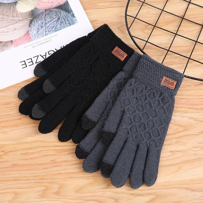 Gants d'équitation en plein air pour hommes, version automne et hiver, écran tactile, UNIS issement du velours, accessoires cadeaux, 1/2 pièces