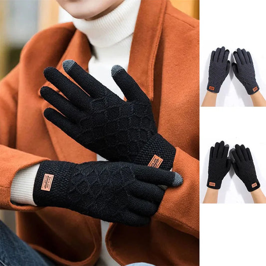 Gants d'équitation en plein air pour hommes, version automne et hiver, écran tactile, UNIS issement du velours, accessoires cadeaux, 1/2 pièces